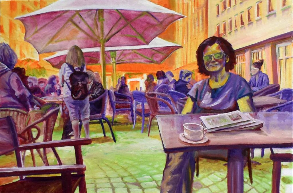 "Café" Ölbild