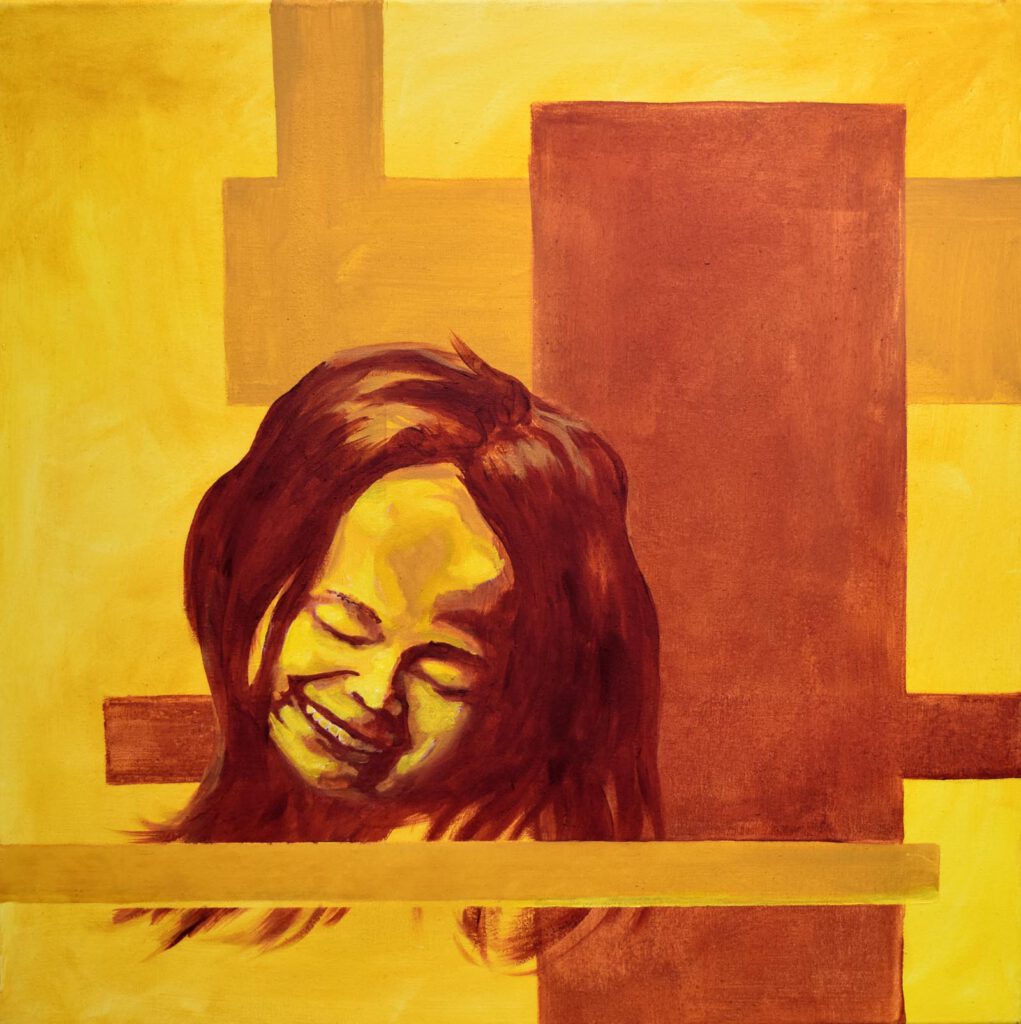 Narzisstin, 2025, Öl auf Leinwand, 60 x 60 cm